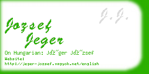 jozsef jeger business card